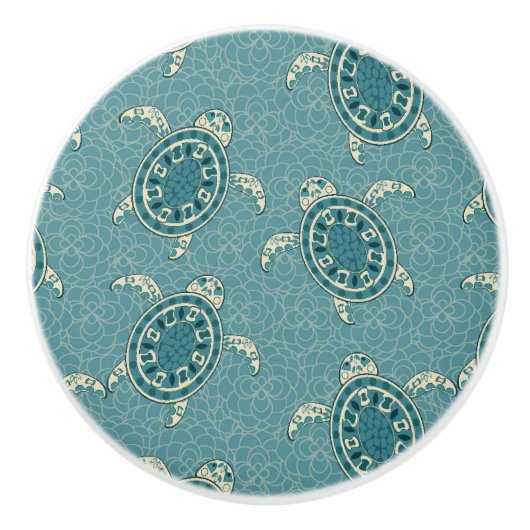 カメの背景 セラミックノブ (正面)