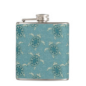 カメの背景 フラスク (正面)