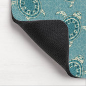 カメの背景 マウスパッド (コーナー)