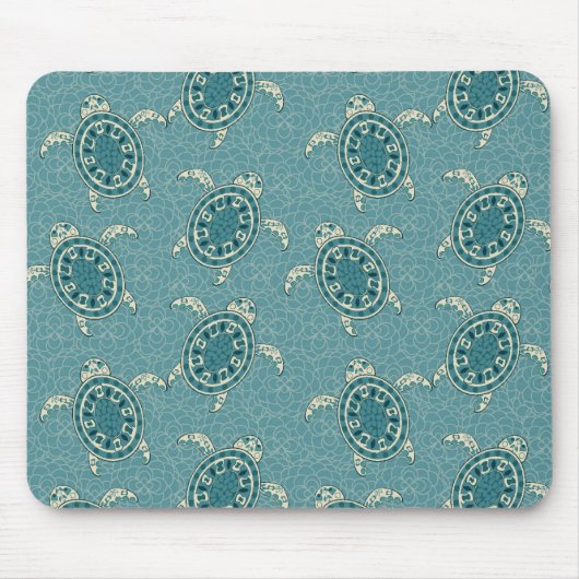 カメの背景 マウスパッド (正面)