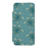 カメの背景 INCIPIO iPhoneウォレットケース (フォリオ 正面)