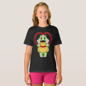 カメの花嫁　ハートのウェディング Tシャツ (正面フル)