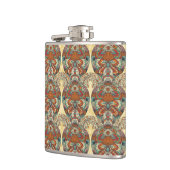 カメの花柄パターン フラスク (左)