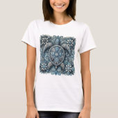 カメの花 – 白 Tシャツ (正面)