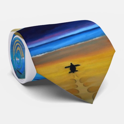 カメの芸術のタイ ネクタイ (ロール)