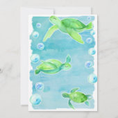 カメの誕生日招待状 招待状 (裏面)