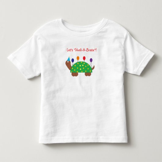 カメの誕生日 トドラーTシャツ (正面)