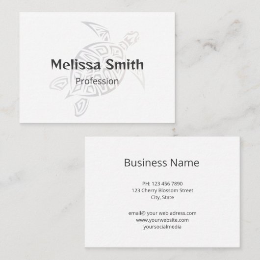 カメの部族ミニマル 名刺 (正面/裏面)