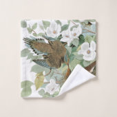 カメの鳩の鳥の花の野性生物のBathタオルセット バスタオルセット (ウォッシュタオル)