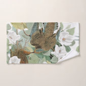 カメの鳩の鳥の花の野性生物のBathタオルセット バスタオルセット (ハンドタオル)