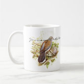 カメの鳩の鳥の野性生物動物のマグ コーヒーマグカップ (左)