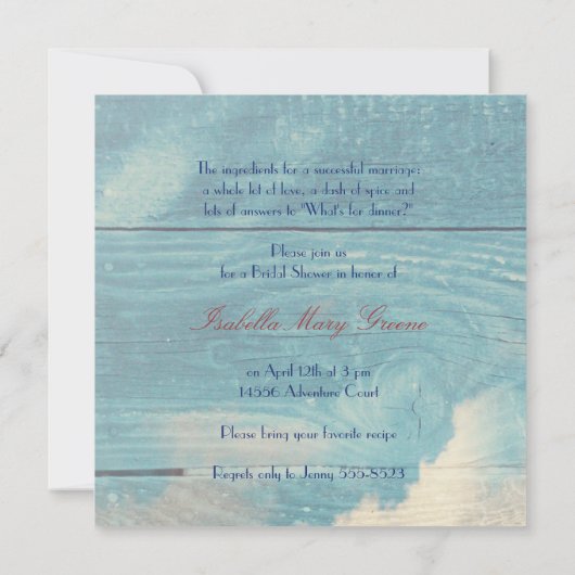 カメの鳩-永遠に 招待状 (裏面)