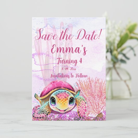 カメの4歳の誕生日、海の中 セーブザデート (スタンド正面)