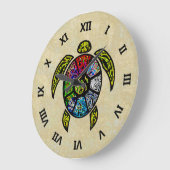 カメのBaGua ラージ壁時計 (傾斜)