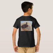 カメのTシャツの上の頭部 Tシャツ (裏面フル)