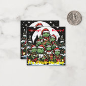 カメはクリスマスのプレゼントに満足 ノートカード (正面/裏面インサイチュ)