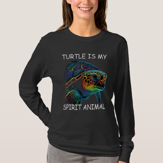 カメは私のスピリットアニマルです Tシャツ (正面)