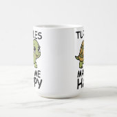 カメは私を幸せにしてくれる コーヒーマグカップ (中央)