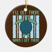 カメもしが殻を失うのはホームレスの海 セラミックオーナメント (正面)