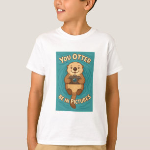 カメを愛するラッコ – カメラ好きなラッコ Tシャツ