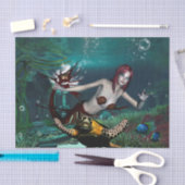 カメを持つWonderulの人魚 薄葉紙 (クラフト)