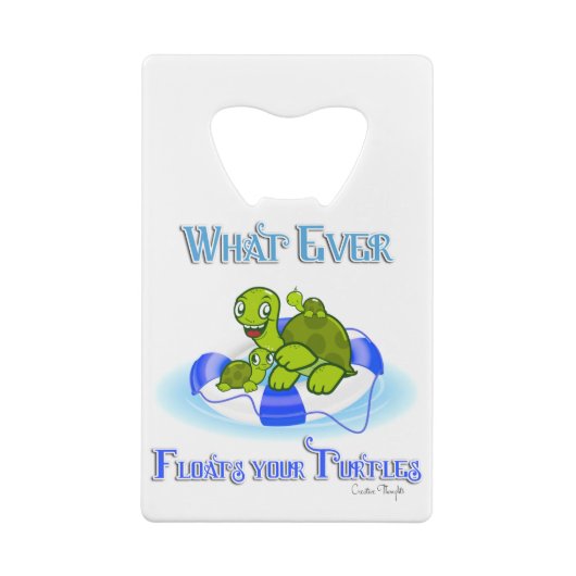 カメを浮かべるものは何でも3 クレジットカード栓抜き (裏面)