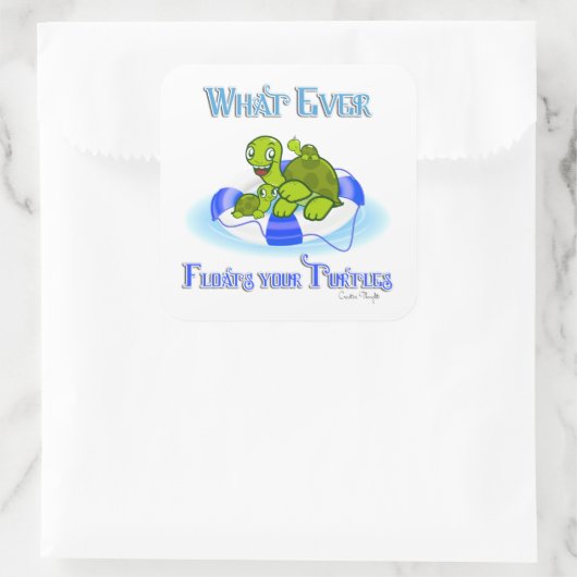 カメを浮かべるものは何でも3 スクエアシール (バッグ)