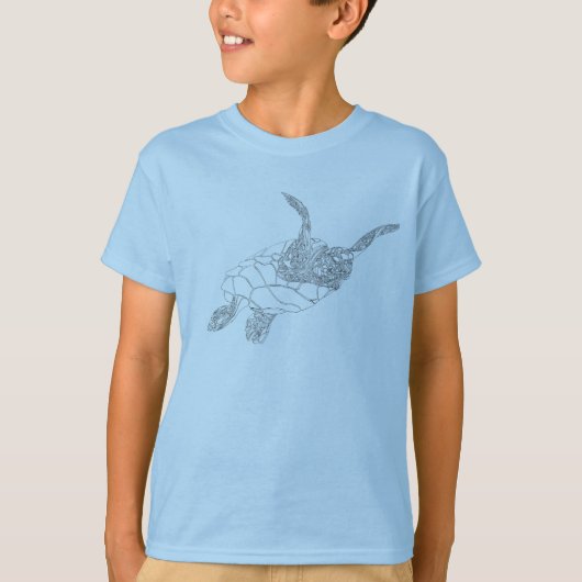 カメを漕ぐこと Tシャツ (正面)