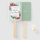 カメオグリーン結婚式招待状 ハンドファン (正面&裏面)