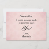 カメオビクトリアンは私のJrのブライドメイドになる 招待状 (裏面)