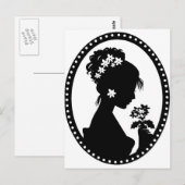 カメオビクトリアンシルエット ポストカード (正面/裏面)