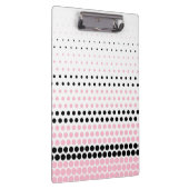 カメオピンクアンドブラック水玉模様 クリップボード (右)