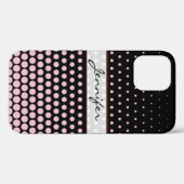 カメオピンク水玉模様ブエレガントロモダンック Case-Mate iPhoneケース (裏面 (横))