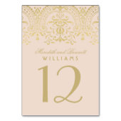 カメオ金ゴールドヴィンテージグラマー結婚ズ テーブルナンバー (正面)