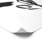 カメオ開花 – 白黒 ポスター (角)