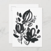 カメオ開花 – 白黒 ポストカード (正面/裏面)