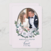 カメオ·フローラ結婚写真のアナウンス·カード 案内状 (正面/裏面)