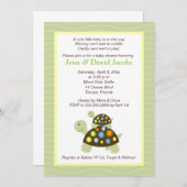 カメカラフルの5x7赤ちゃんシャワー招待状 – 緑 招待状 (正面/裏面)