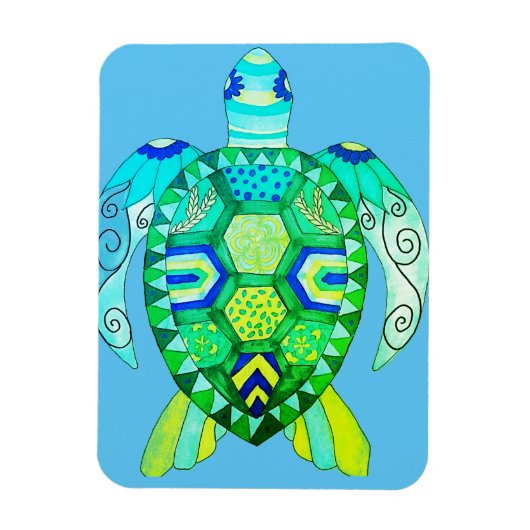 カメカラフルスケッチ マグネット (縦)