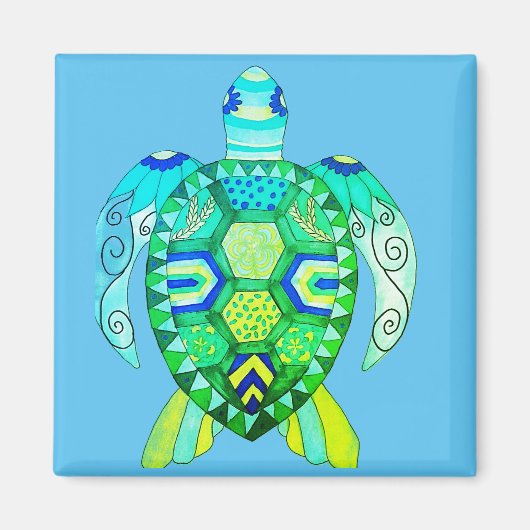 カメカラフルスケッチ マグネット (正面)