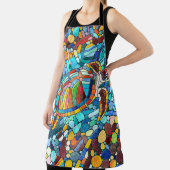 カメカラフルモザイク美術 エプロン (インサイチュ)