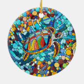カメカラフルモザイク美術 セラミックオーナメント (裏面)