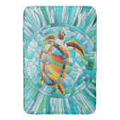 カメカラフルモザイク美術 バスマット (正面縦)