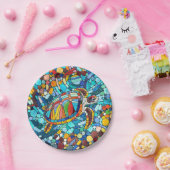 カメカラフルモザイク美術 ペーパープレート (パーティー)