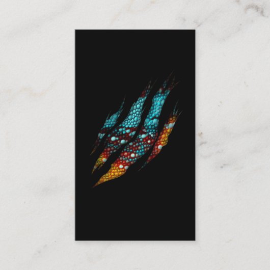 カメカラフルレオン皮膚 名刺 (正面)