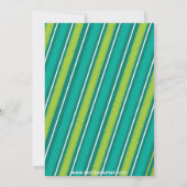 カメストライプの誕生日招待状（緑） 招待状 (裏面)