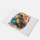 カメハワイアンウミガメ島ハワイビーチ ドアマット (アングル)