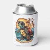 カメハワイアンウミガメ島ハワイビーチ 缶クーラー (缶正面)