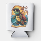 カメハワイアンウミガメ島ハワイビーチ 缶クーラー (正面)