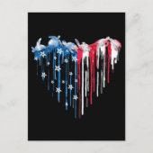 カメハート水彩Tシャツかわいい動物ハート ポストカード (正面)